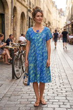 Mapa Mundo - Jurk print Batik bloem - Maat S