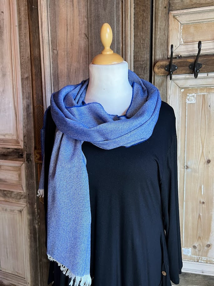 McNutt of Donegal - Sjaal Merino cashmere - Blauw #