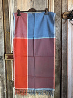 McNutt of Donegal - Sjaal Merino cashmere - Blauw/Oranje blokken #