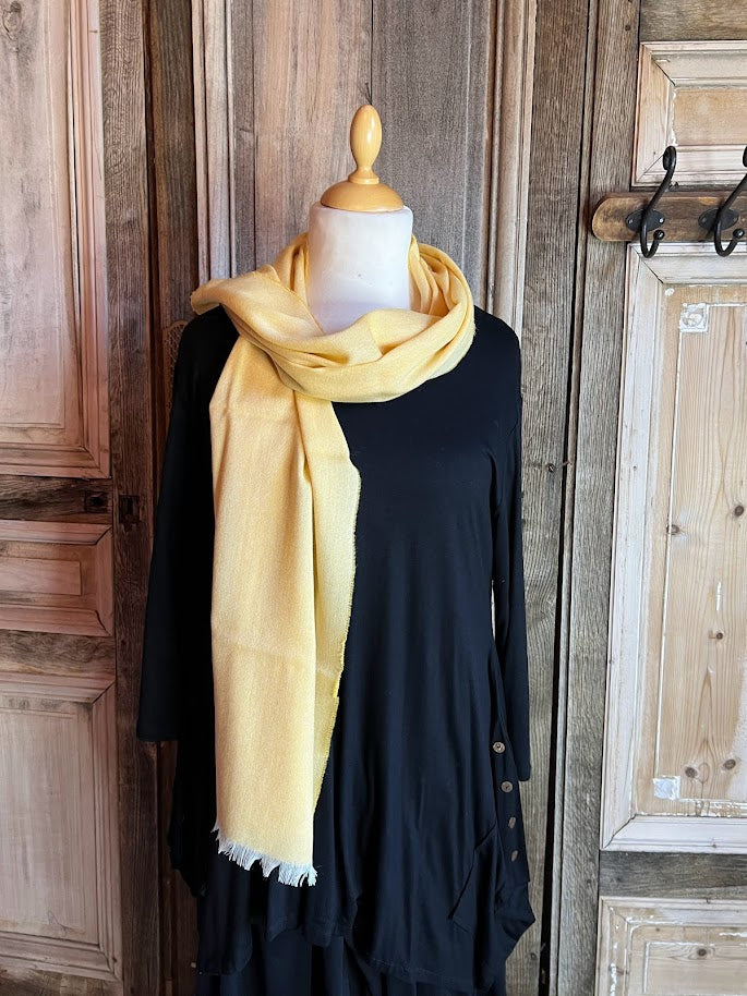 McNutt of Donegal - Sjaal Merino cashmere - Lemon #