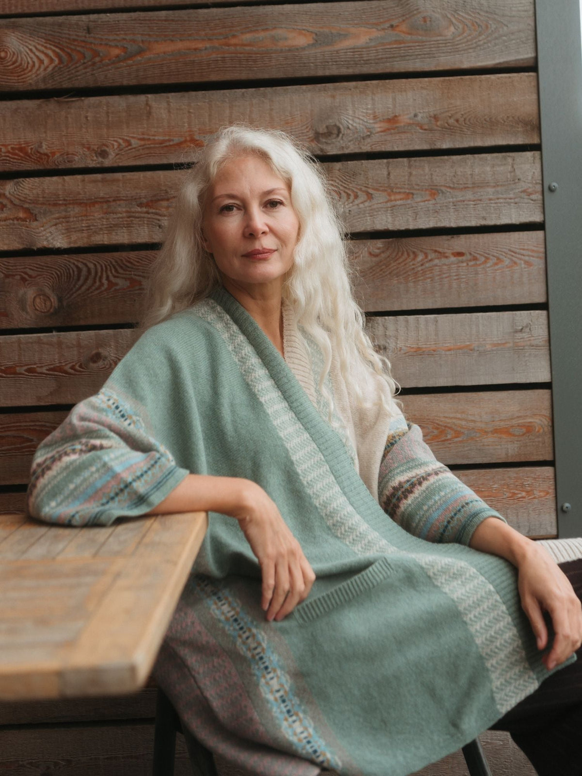 Eribé - Vest Montrose Blanket Coat - Sage - C4141