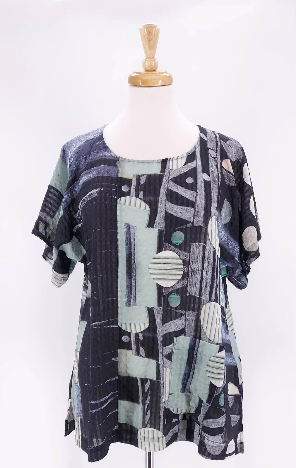 Grizas - Silk Blouse - Moonlight Print Black/white