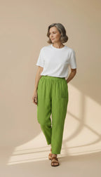 Moonshine - Linnen Broek - Lime