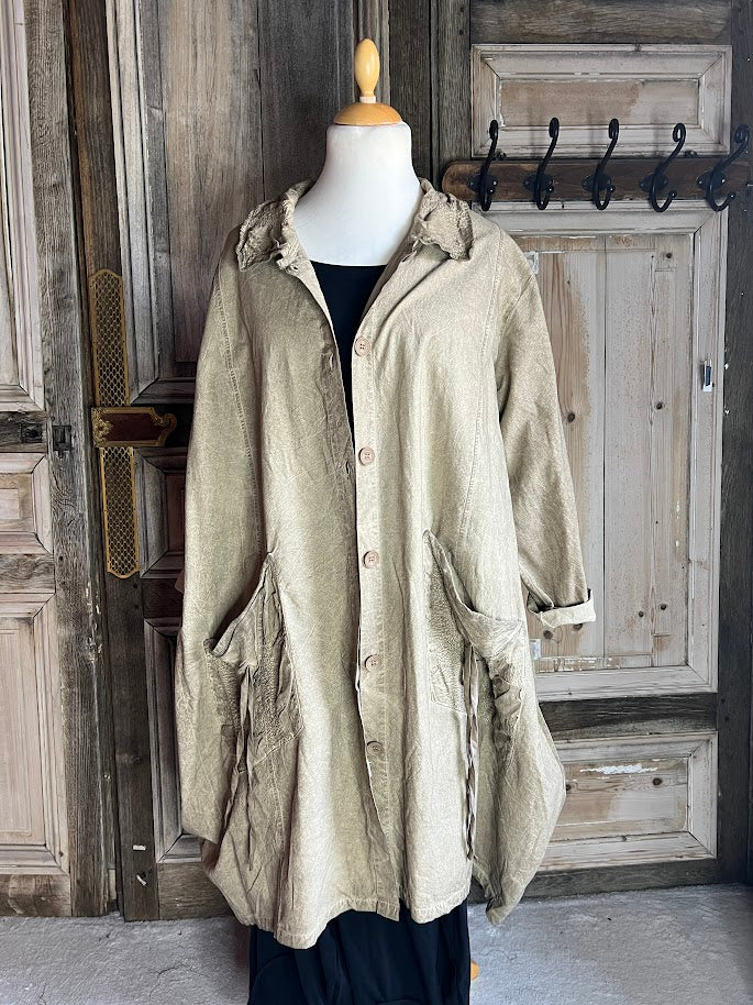 Moonshine - Tussenjas - Kaki Stonewashed