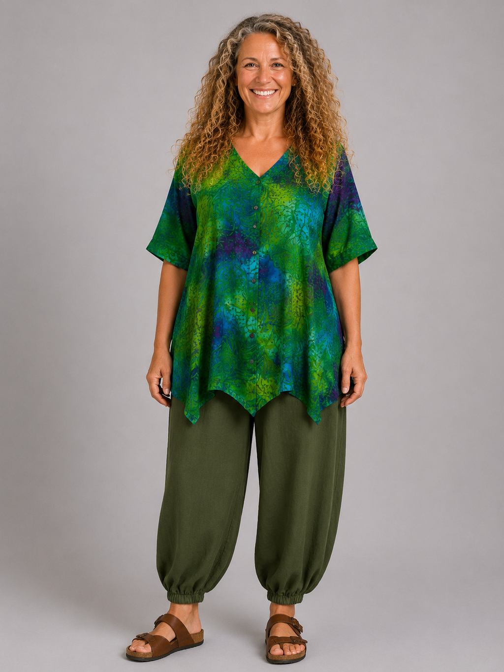 Normal Crazy - blouse Dinie korte mouw - Groen