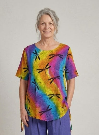 Normal Crazy - Top Nyoman Batik - Regenboog en Libellen