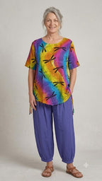 Normal Crazy - Top Nyoman Batik - Regenboog en Libellen
