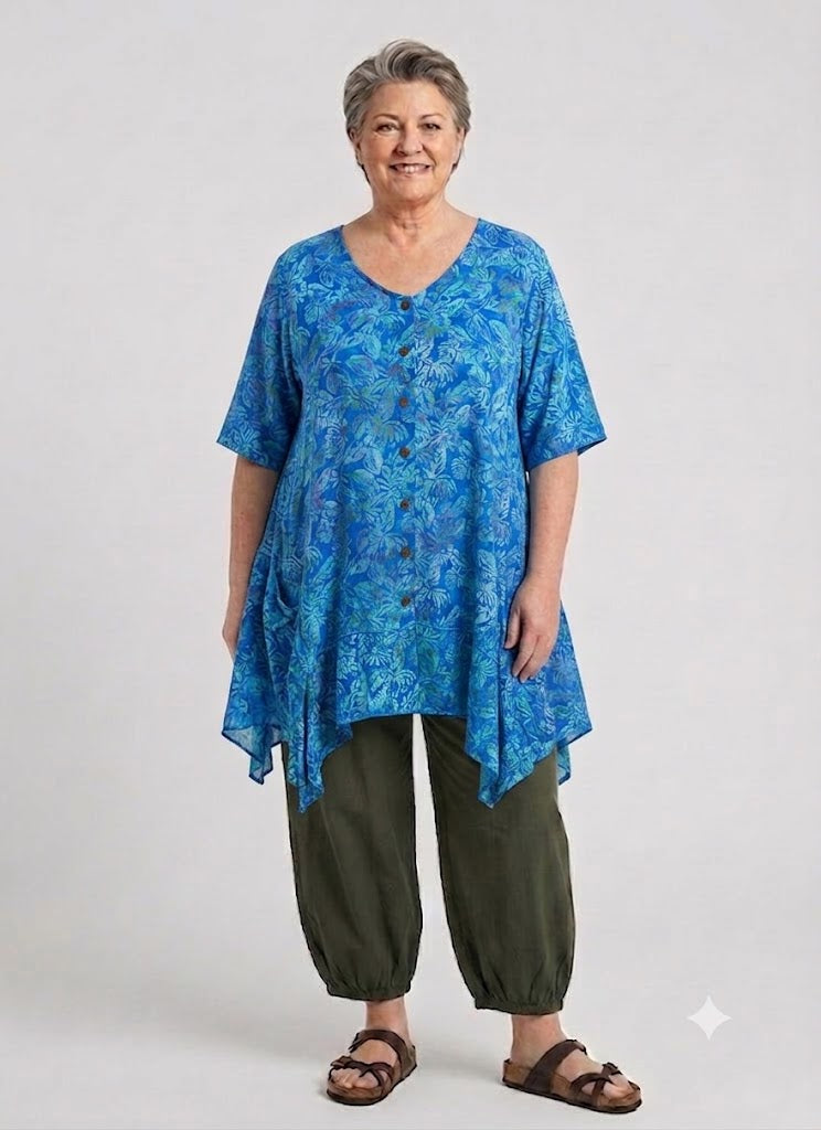 Normal Crazy - Tuniek Peru korte mouw - Blauw print
