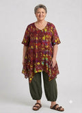 Normal Crazy - Tuniek Peru korte mouw - Bordeaux cirkels