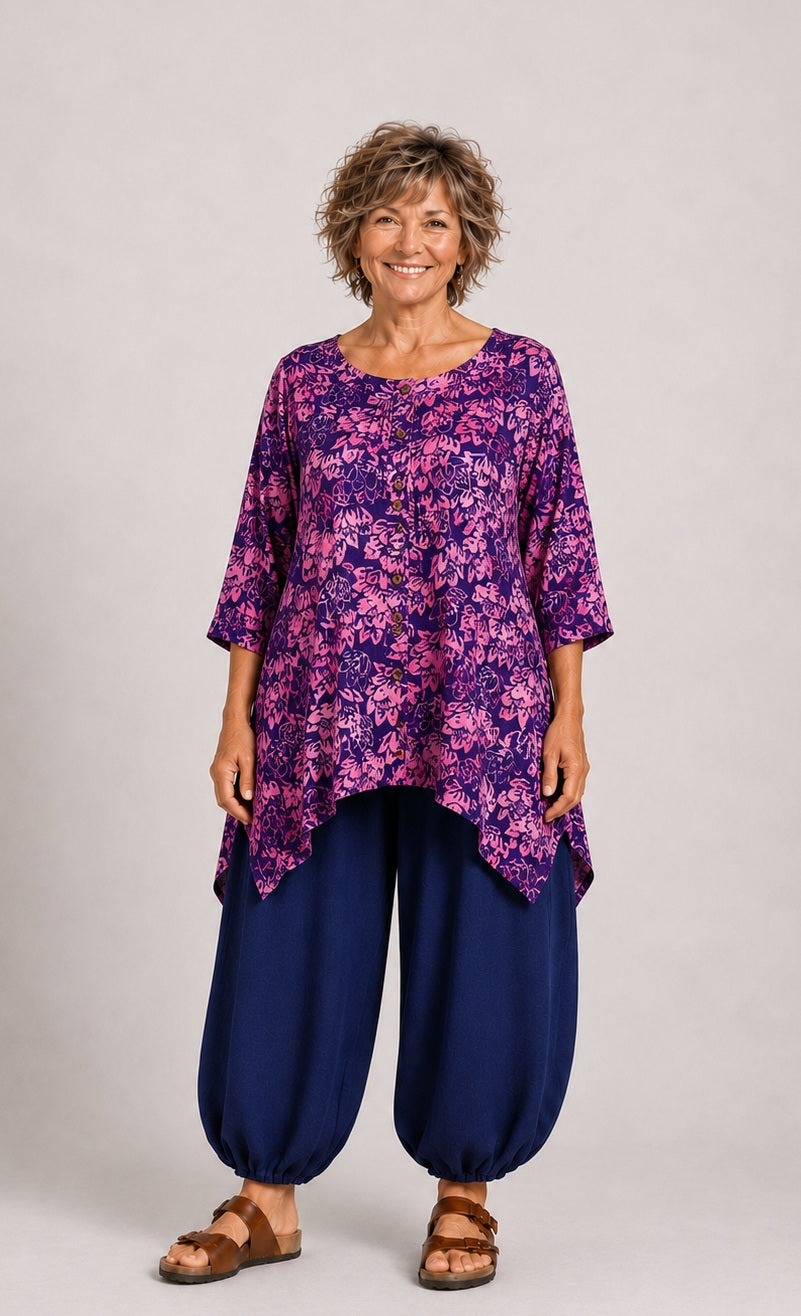 Normal Crazy - Wizard batik - korte mouw bloem