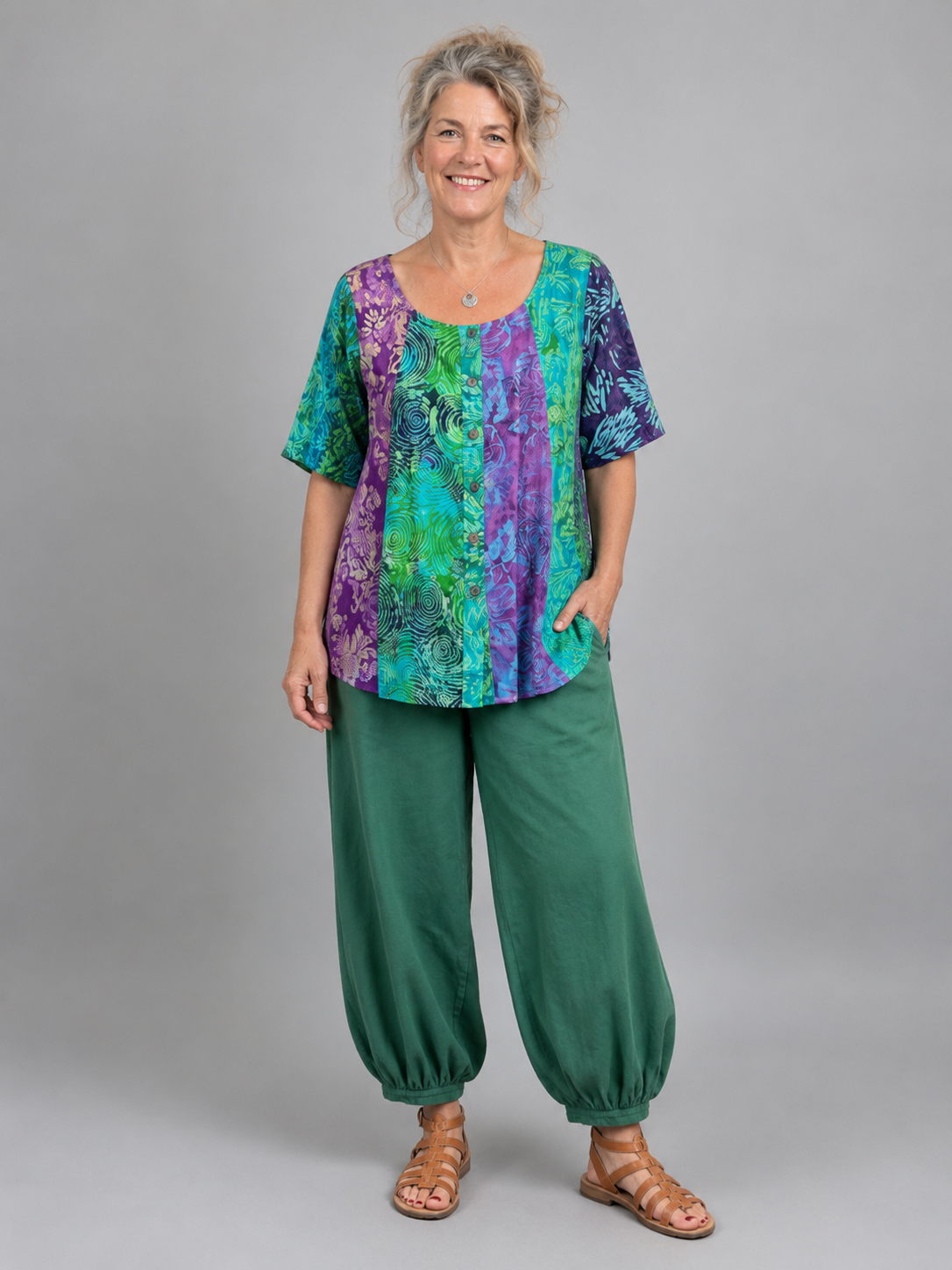 Normal Crazy - Blouse New Moza korte mouw - Batik