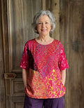 Normal Crazy - Top Coco - Patchwork - Magenta/Geel