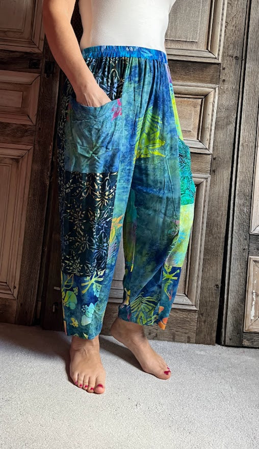 Normal Crazy - Broek Delphine - Blauw batik