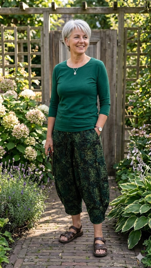 Normal Crazy - Sindy 7/8 - Print Batik groen