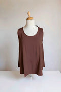 Normal Crazy - Mouwloze Top Aline-10 spandex Chocolate