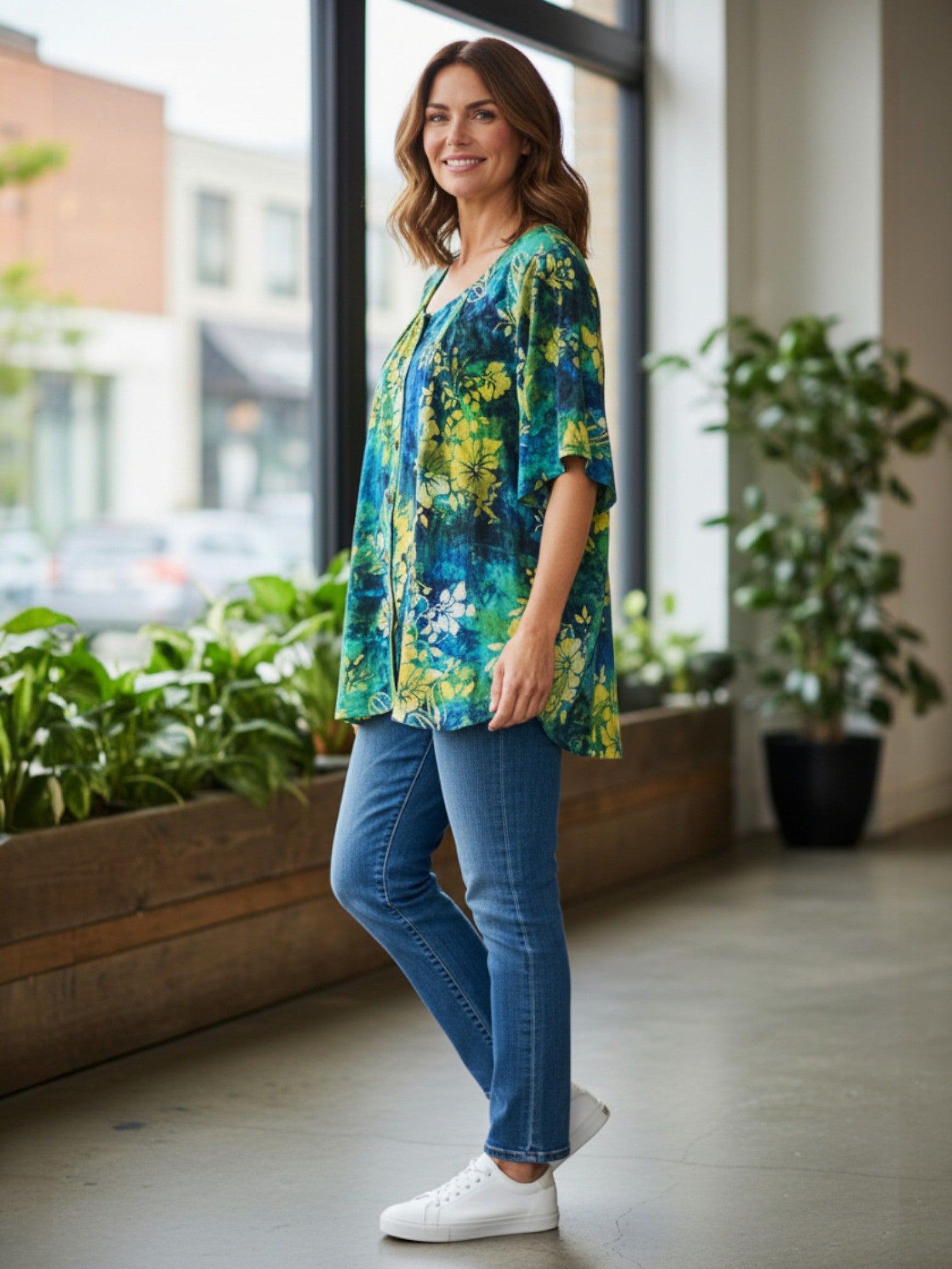 Normal Crazy - Blouse New Moza korte mouw Batik