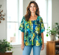 Normal Crazy - Blouse New Moza korte mouw Batik