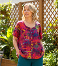 Normal Crazy - Blouse New Moza korte mouw Batik