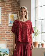 Normal Crazy - Blouse New Moza korte mouw Batik