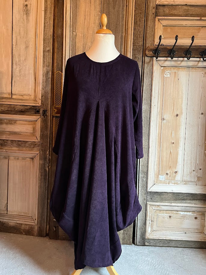 Normal Crazy - Corduroy jurk Balon - egg plant (donkerpaars)