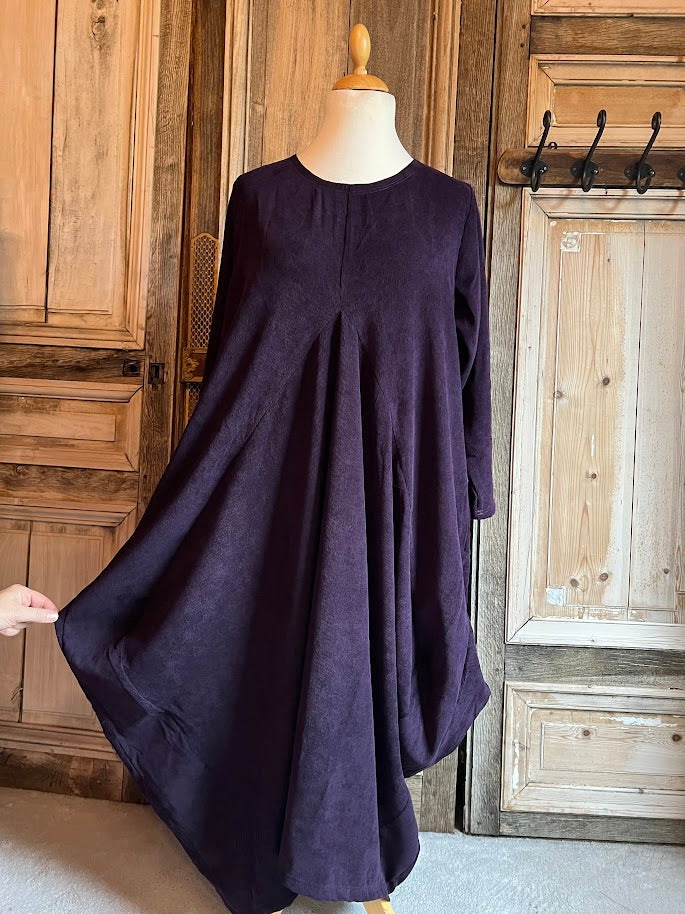 Normal Crazy - Corduroy jurk Balon - egg plant (donkerpaars)