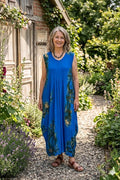 Normal Crazy - Mouwloze Long Dress Balon - Blauw