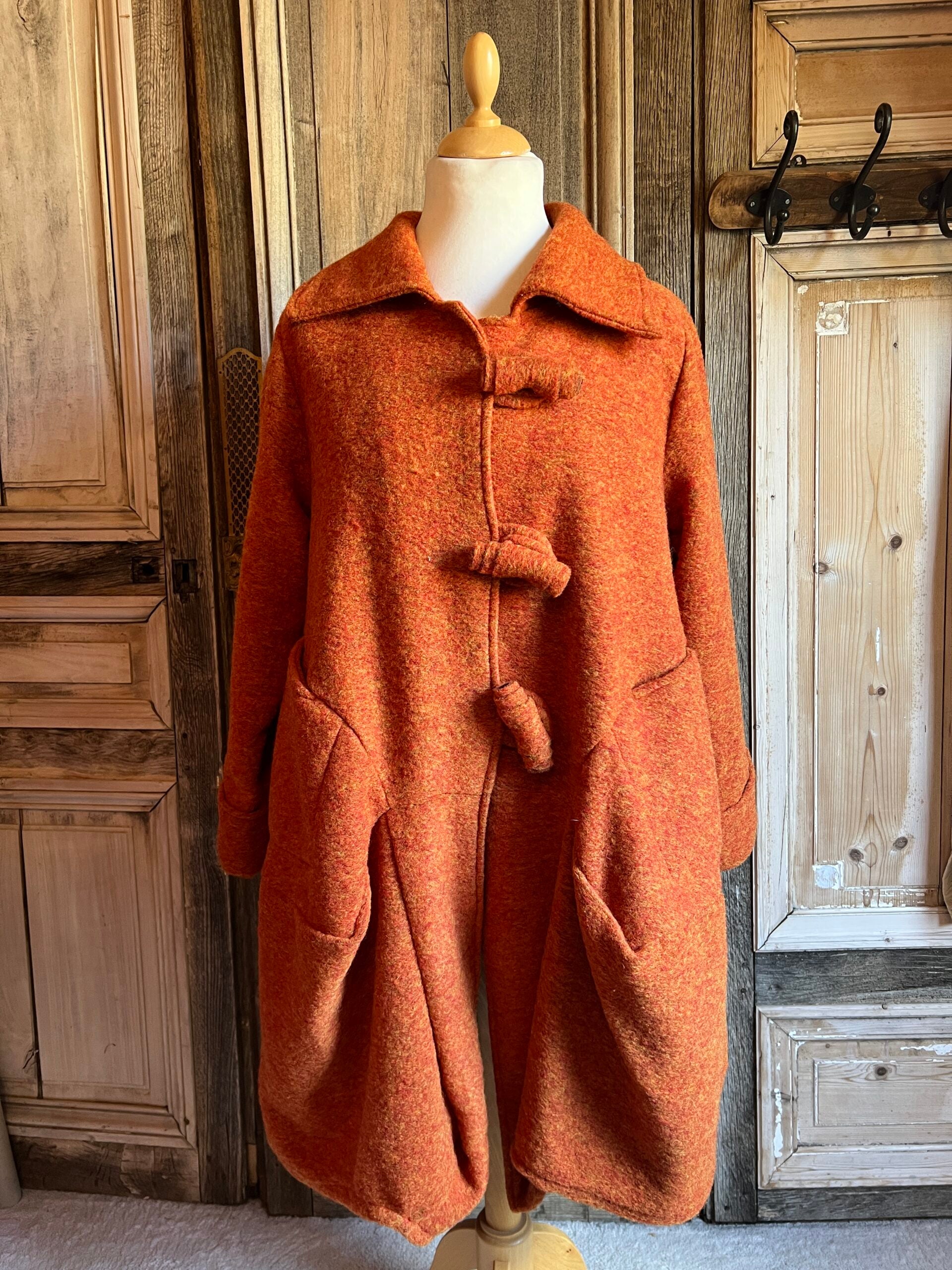 Normal Crazy - wollen jas gevoerd - Warm Oranje