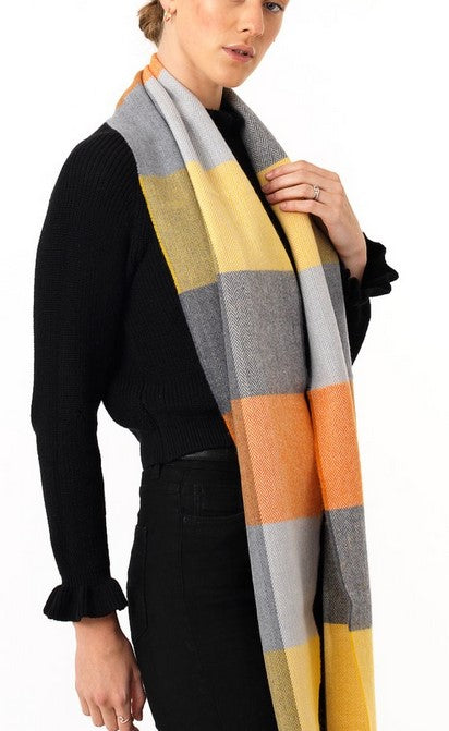 McNutt of Donegal - Sjaal Orange & Smoke #