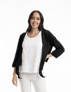 ORIENTIQUE - Bolero vest Tie Shrug - Black