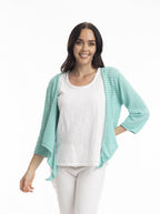 ORIENTIQUE - Bolero vest Tie Shrug - Aqua