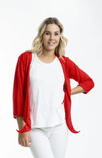 ORIENTIQUE - Bolero vest Tie Shrug - Scarlet