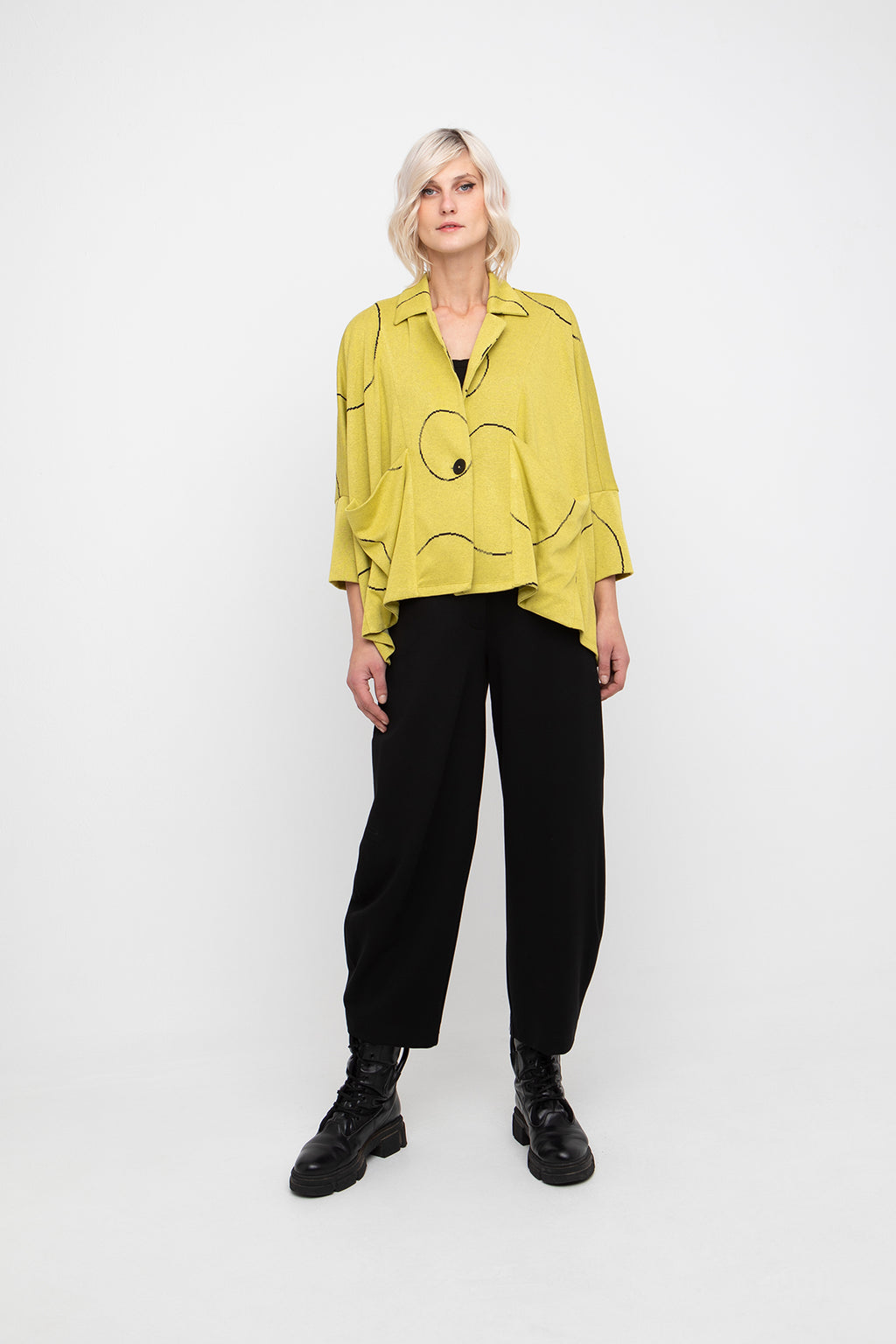 Ozai N Kü - Vest met cirkel patroon 766094 - Lemon