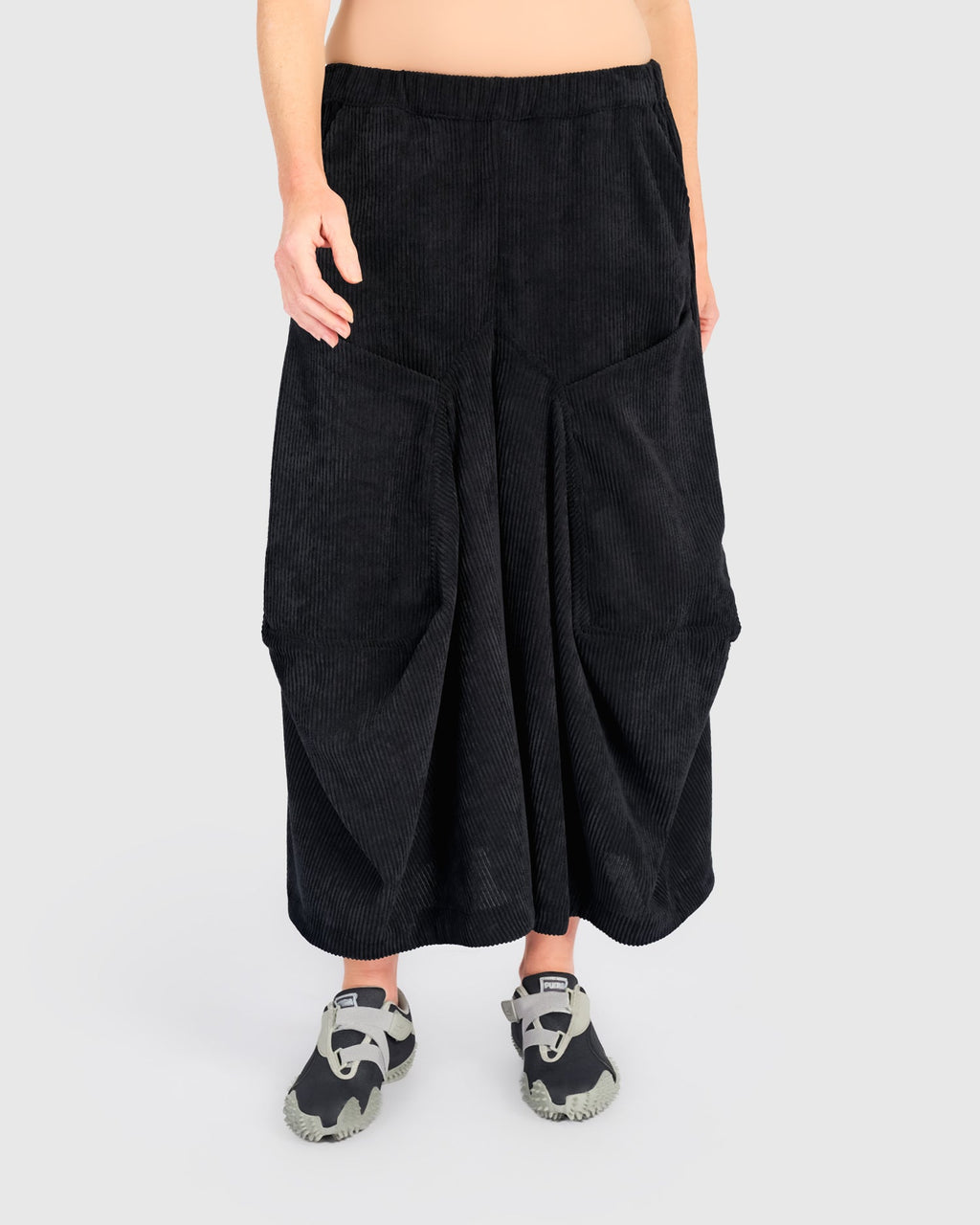 Alembika - Broek Cord Harem - Zwart - AP700B