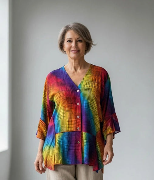 Normal Crazy - blouse palm 5 button