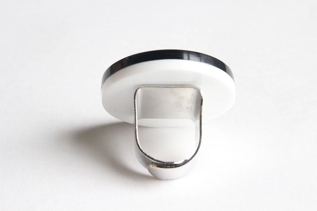 Trijn sieraden - Ring Bauhaus cirkel (#R24-11) - Blauw/lavendel