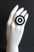 Trijn sieraden - Ring Acrylaat (#R23-102) - Black/white