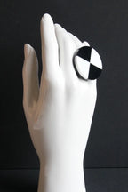 Trijn sieraden - Ring Acrylaat (#R23-100) - Black/white