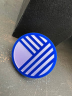 Trijn sieraden - Ring Bauhaus cirkel (#R24-11) - Blauw/lavendel