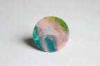 Trijn sieraden - Ring gevlekt acrylaat (#R25-1) - Roze/blauw gevlekt 3,8 cm
