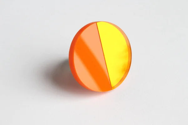 Trijn sieraden - Ring acrylaat (#R25-20) - Oranje 3 cm