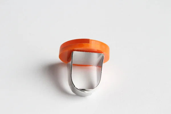 Trijn sieraden - Ring acrylaat (#R25-20) - Oranje 3 cm