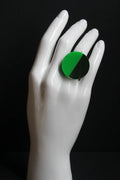Trijn sieraden - Ring acrylaat (#R25-23) - Groen 3 cm