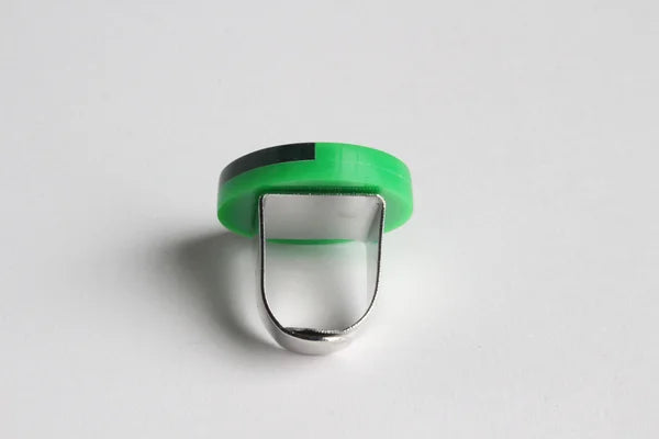 Trijn sieraden - Ring acrylaat (#R25-23) - Groen 3 cm