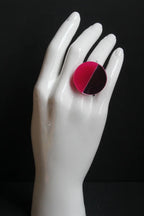 Trijn sieraden - Ring acrylaat (#R25-24) - Roze?Magenta