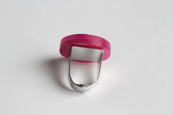 Trijn sieraden - Ring acrylaat (#R25-24) - Roze?Magenta