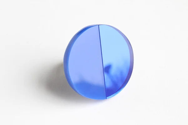 Trijn sieraden - Ring acrylaat (#R25-21) - Blauw 3,8 cm