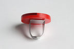 Trijn sieraden - Ring acrylaat (#R25-22) - Rood 3,8 cm Rood