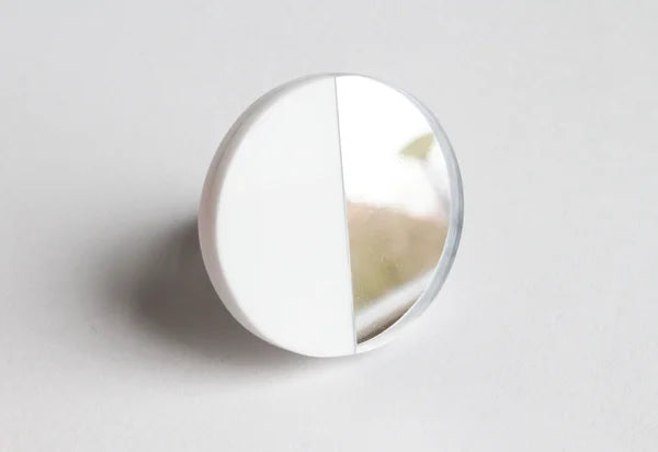 Trijn sieraden - Ring Acrylaat (#R25-26) - Wit 3,8 cm