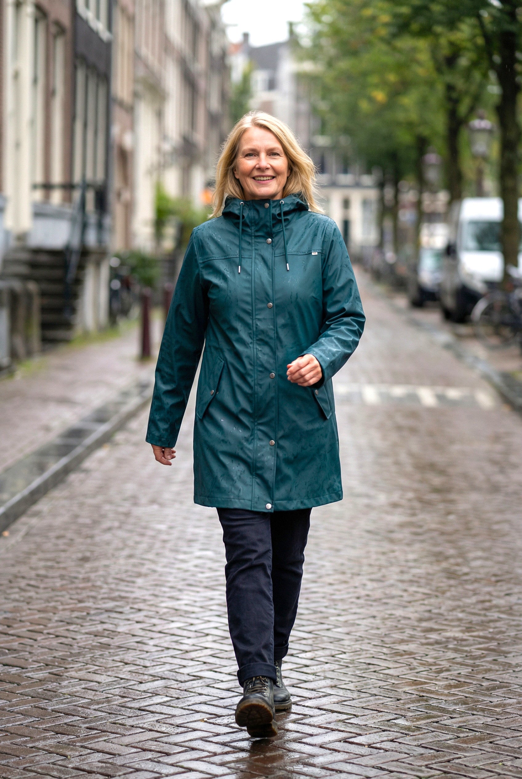 Danefæ - Danerainlover  Regenjas 100% Waterdicht - Dark Slate tussenjas