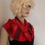 Liz & Joe - Viscose sjaal  - S 4256 V - Tinten rood en bruin Rood